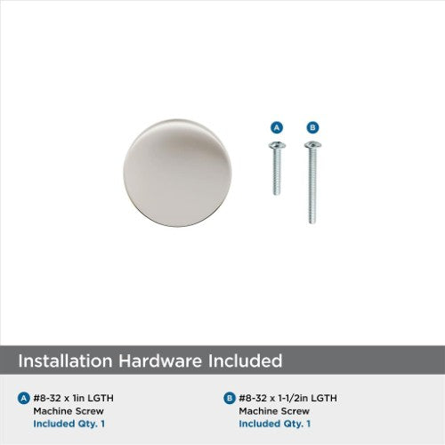 Riva Zinc Polished Nickel Cabinet Knob 5