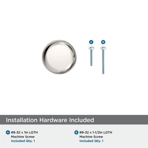 Surpass Zinc Polished Nickel Cabinet Knob 3