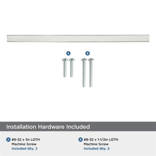 Monument Aluminum Polished Nickel Cabinet Pull 17