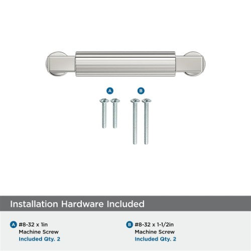 Ballard Zinc Polished Nickel Cabinet Pull 19