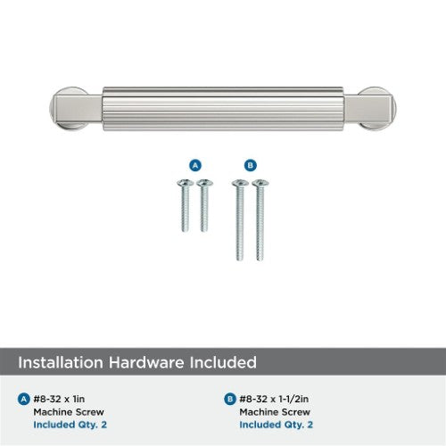 Ballard Zinc Polished Nickel Cabinet Pull 20