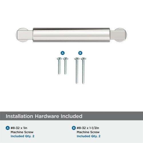 Balon Zinc Polished Nickel Cabinet Pull 20
