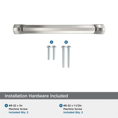 Bellamy Zinc Polished Nickel Cabinet Pull 22