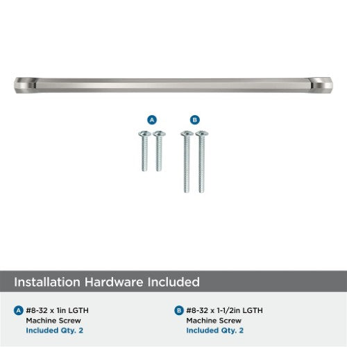 Bellamy Zinc Polished Nickel Cabinet Pull 21