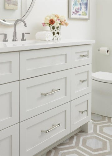 Bronx Zinc & Stainless Steel Polished Nickel Cabinet Pull 22