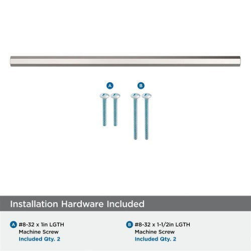 Caliber Zinc Polished Nickel Cabinet Pull 15