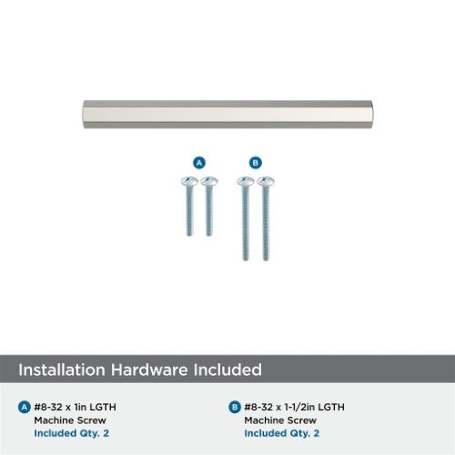 Caliber Zinc Polished Nickel Cabinet Pull 17