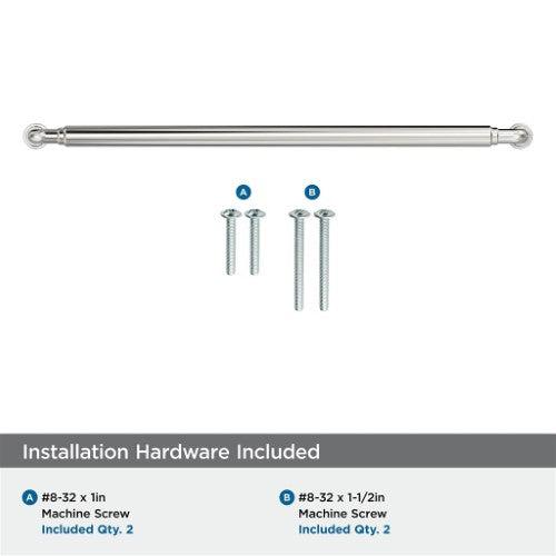 Coble Zinc Polished Nickel Cabinet Pull 23