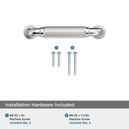 Cowrie Zinc Polished Nickel Cabinet Pull 17