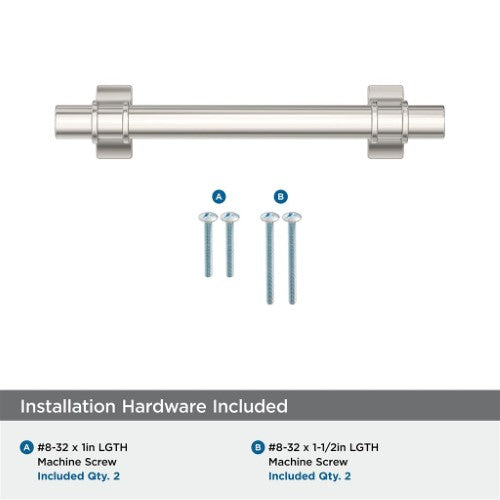Davenport Zinc Polished Nickel Cabinet Pull 21