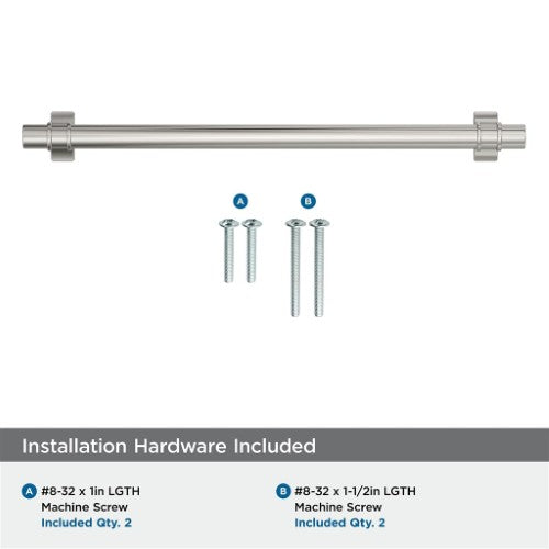 Davenport Zinc Polished Nickel Cabinet Pull 17