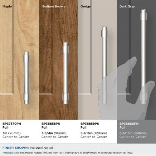 Destine Zinc Polished Nickel Cabinet Pull 29