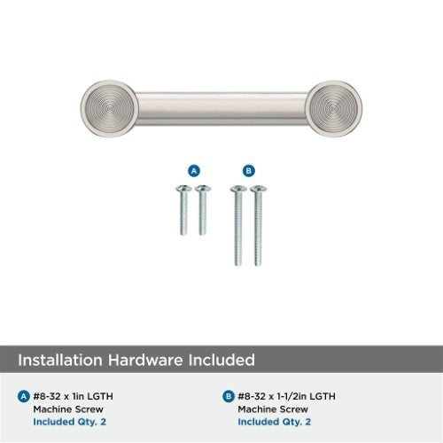 Dupont Circle Zinc Polished Nickel Cabinet Pull 20
