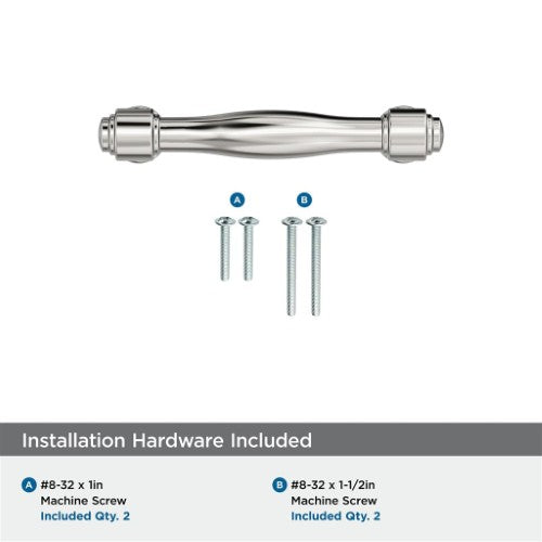 Enlivity Zinc Polished Nickel Cabinet Pull 17