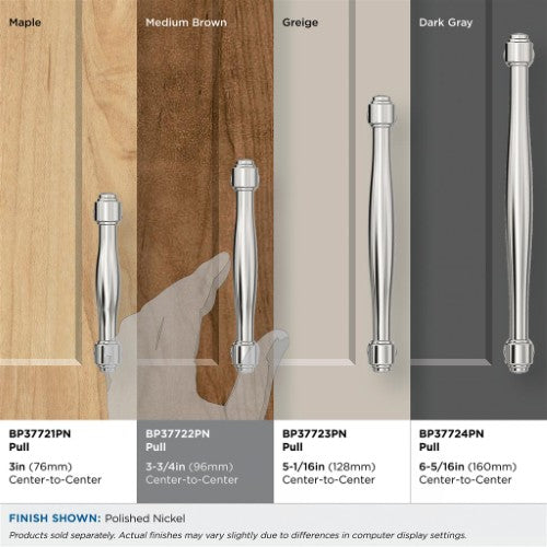 Enlivity Zinc Polished Nickel Cabinet Pull 33