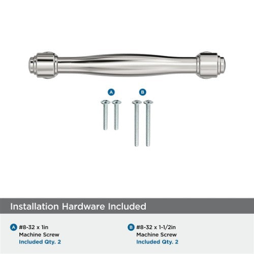 Enlivity Zinc Polished Nickel Cabinet Pull 18