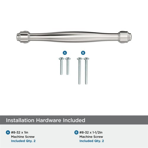 Enlivity Zinc Polished Nickel Cabinet Pull 22