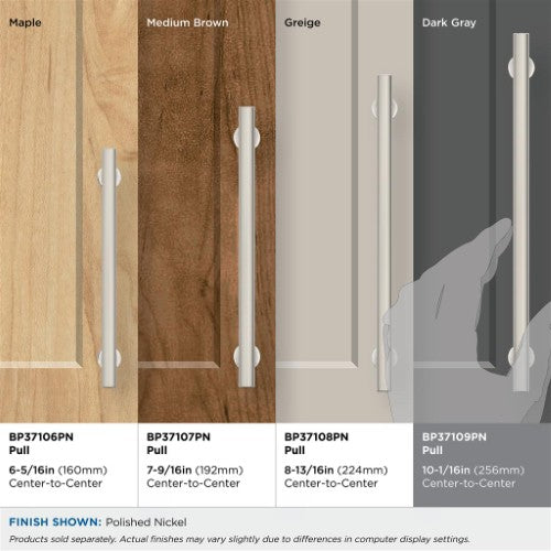 Everett Zinc Polished Nickel Cabinet Pull 35