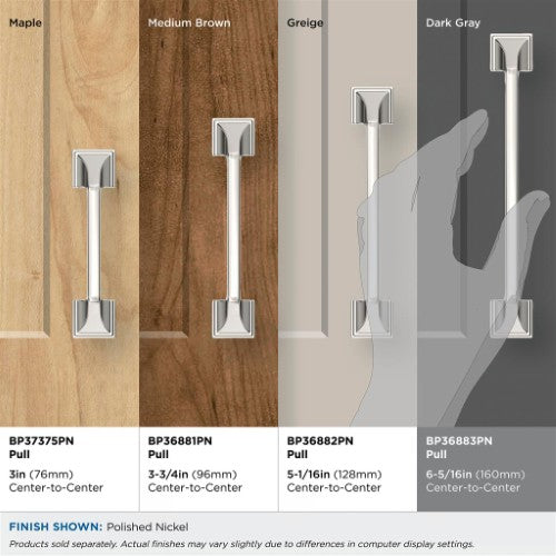 Exceed Zinc Polished Nickel Cabinet Pull 31