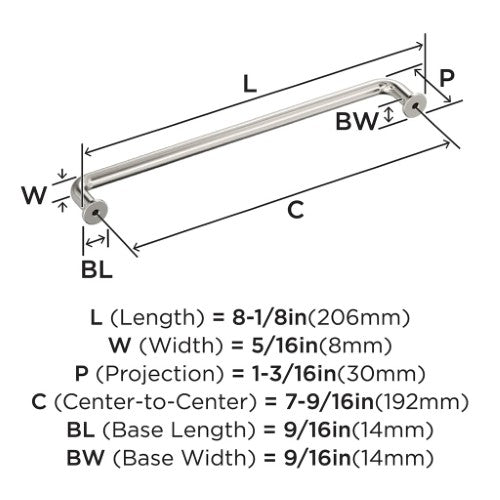 Factor Zinc Polished Nickel Cabinet Pull 13