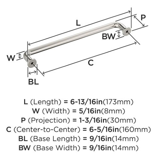 Factor Zinc Polished Nickel Cabinet Pull 12