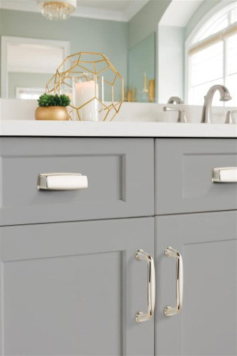 Kane Zinc Polished Nickel Cabinet Pull 32