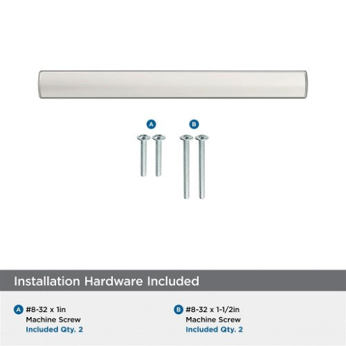 Merced Zinc Polished Nickel Cabinet Pull 19