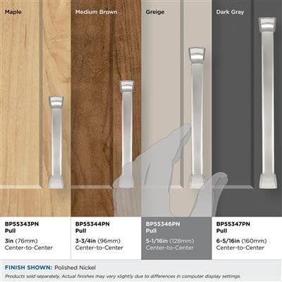 Revitalize Zinc Polished Nickel Cabinet Pull 30
