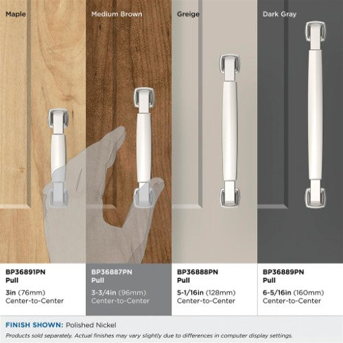 Stature Zinc Polished Nickel Cabinet Pull 20