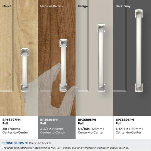 Surpass Zinc Polished Nickel Cabinet Pull 20
