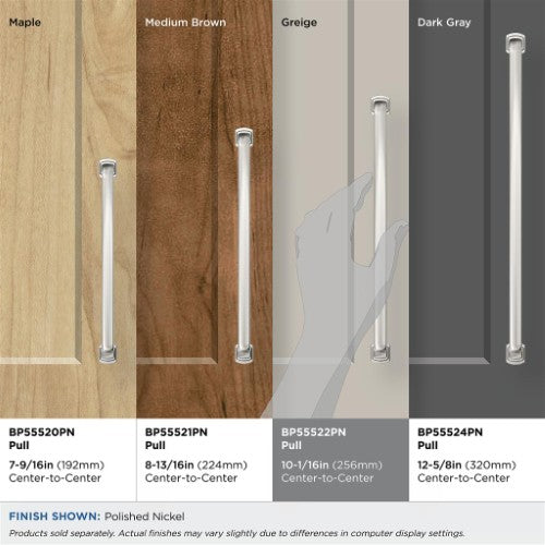 Surpass Zinc Polished Nickel Cabinet Pull 25