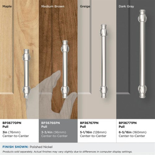 Winsome Zinc Polished Nickel Cabinet Pull 28
