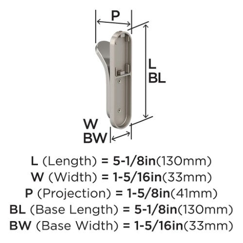 Unison Zinc Polished Nickel Hook 2