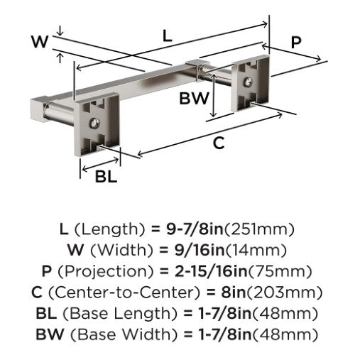 Appoint Zinc & Stainless Steel Polished Nickel Towel Bar 4