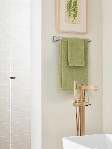 Mulholland Zinc & Stainless Steel Polished Nickel Towel Bar 9