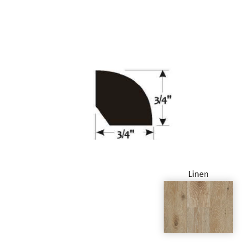 Premier Linen Hardwood Moulding / Trim - 3/4" x 90" Quarter Round