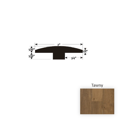 Premier Tawny Hardwood Moulding / Trim - 2" x 90" T Molding