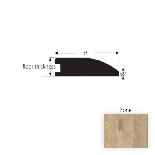 Premier Bone Hardwood Moulding / Trim - 2" x 90" Reducer
