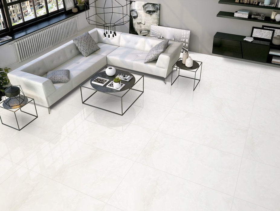 Onyx Porcelain White Tile Polished 2