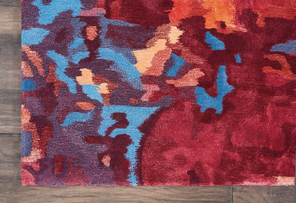 Prismatic Blue Flame  Wool Blend