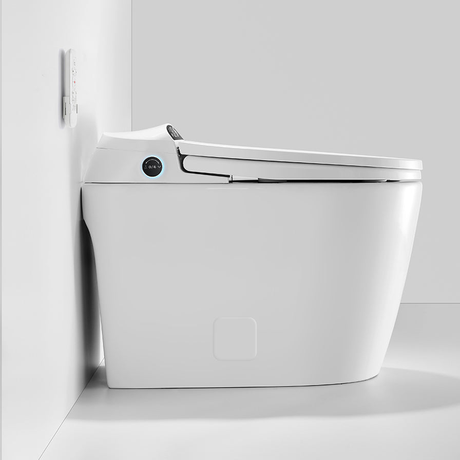 Iflush Multi Functional Flush Guard White Smart Toilet 1.28 GPF Jet ...