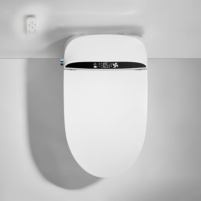 Multi Functional Flush Guard White Smart Toilet 1.28 GPF Jet Siphon Flushing Elongated Toilet - 12" (Seat Included)