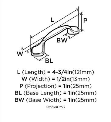 Everyday Heritage Zinc Satin Nickel Cabinet Pull 2