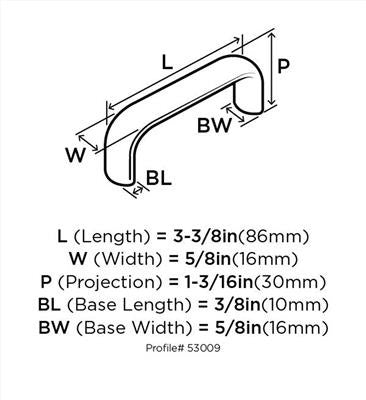 Everyday Heritage Zinc Satin Nickel Cabinet Pull 2