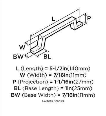 Conrad Zinc Satin Nickel Cabinet Pull 2
