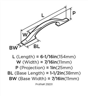 Conrad Zinc Satin Nickel Cabinet Pull 2