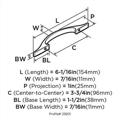Conrad Zinc Oil Rubbed Bronze Cabinet Pull 3