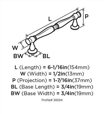 Crawford Zinc Satin Nickel Cabinet Pull 4