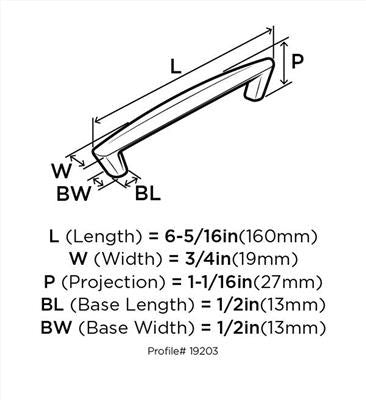 Essential'Z Zinc Satin Nickel Cabinet Pull 2
