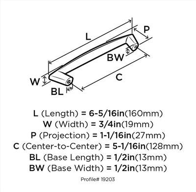 Essential'Z Zinc Satin Nickel Cabinet Pull 3